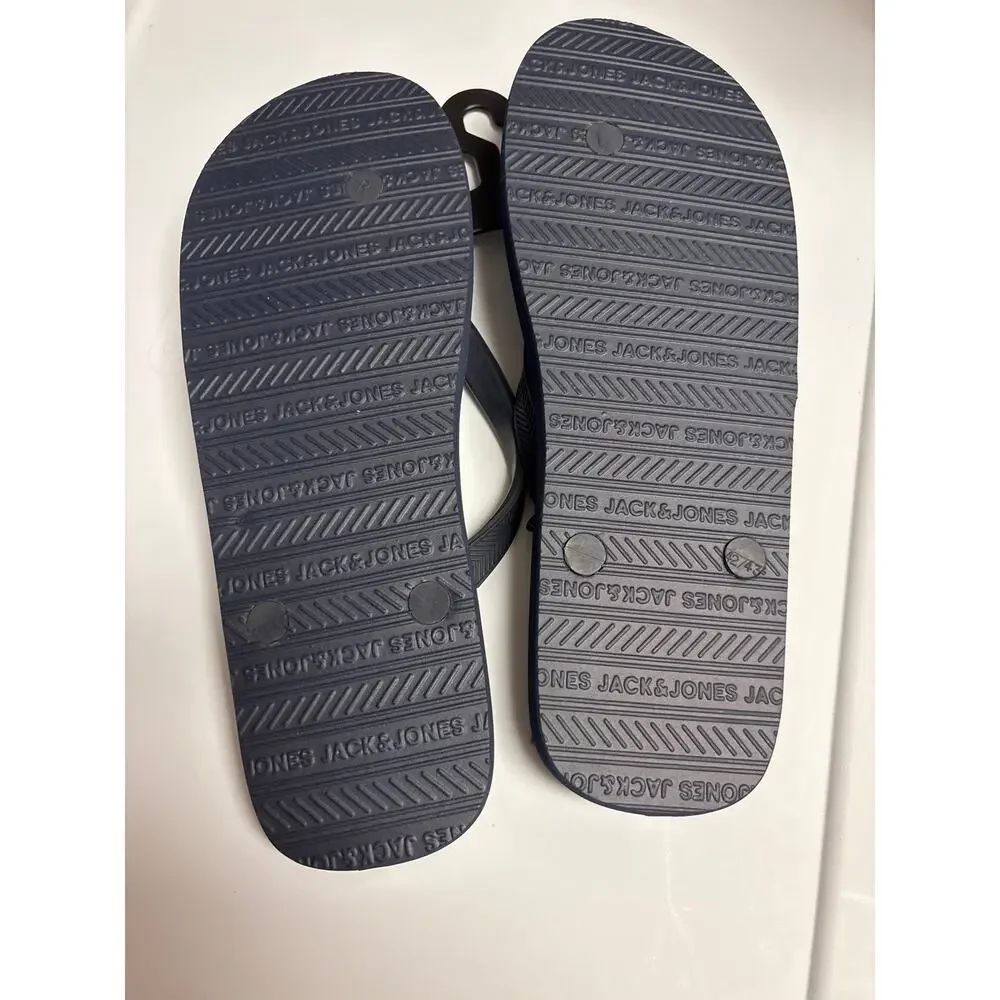Jack & Jones NWT Sunset Flipflop Sandals Navy Blazer 8-10 Slip On Beach Resort
